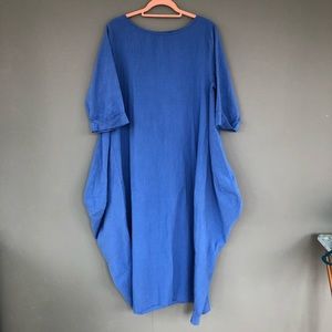 Zanzea Blue Cotton Caftan Dress size XL